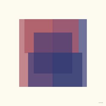 Abstract Red Blue Square