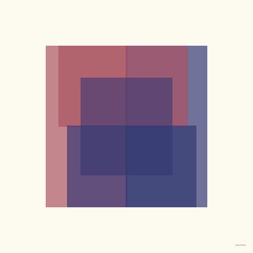 Abstract Rood Blauw Vierkant