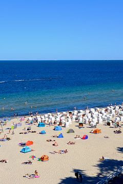 Busy beach in Binz on the island of Rügen
