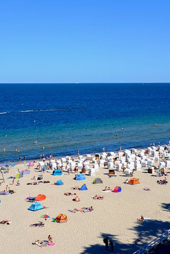 Plage animée de Binz sur l'île de Rügen