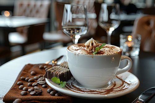 cup of coffee or cappuccino