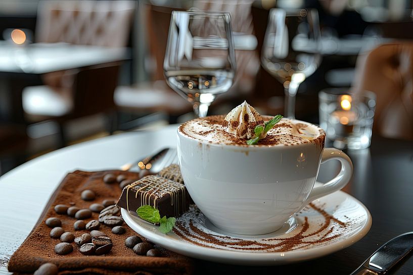 eine Tasse Kaffee oder Cappuccino von Egon Zitter