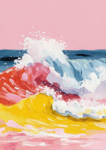 Mer acrylique au lever du soleil par Niklas Maximilian