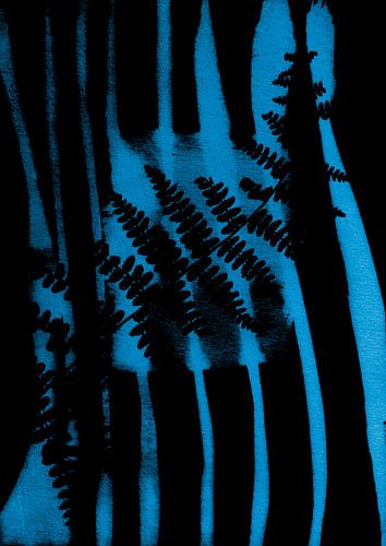 Abstracte Blauwe Varens