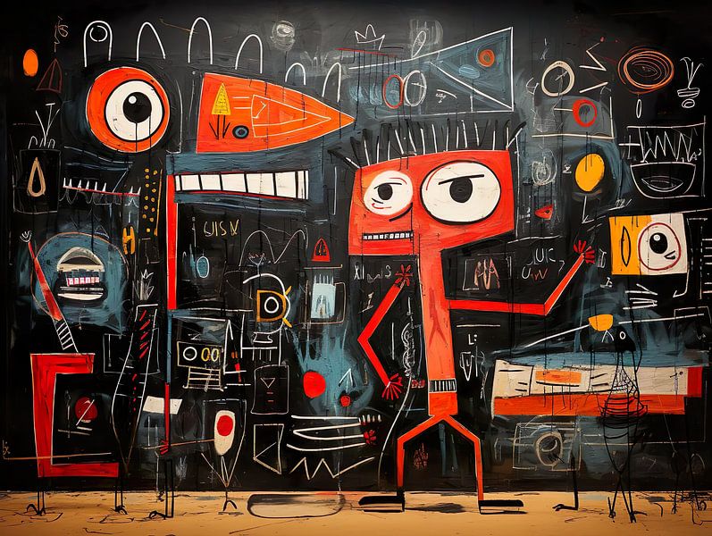 Gemälde von Basquiat von PixelPrestige