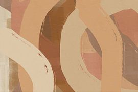 Abstracte kunst in bruine kleuren. van Dina Dankers