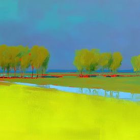 Lichtstrook en Rijtje Bomen van Kunst Kriebels