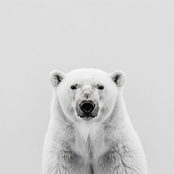 Polar bear - black and white photography for Arctic lovers by Poster Art Shop