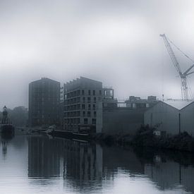 Amsterdam Noord : photo d'automne dans le brouillard sur Ipo Reinhold