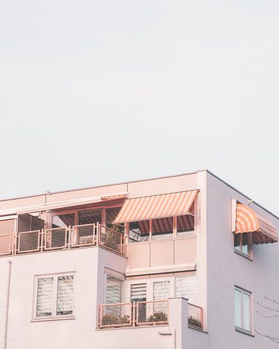 Sunset on orange awnings