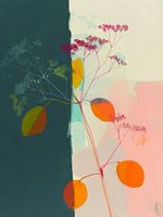 Botanischer Abstrakt mit Neon-Akzenten