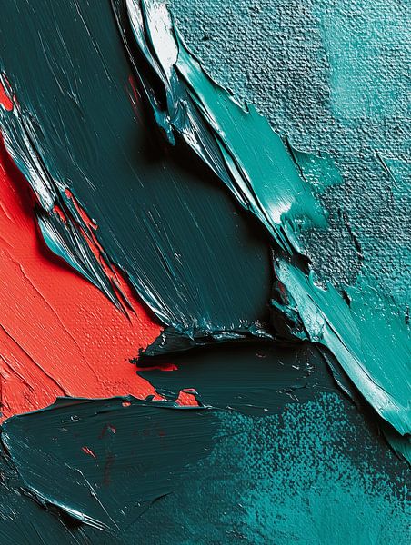 Textured colours in turquoise and red by artefacti