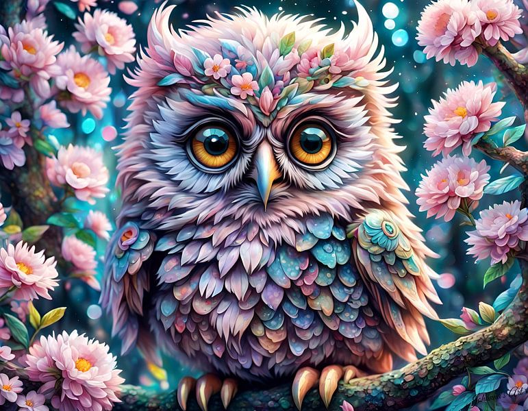 Cute little Owl -3 by Johannas Art Creations