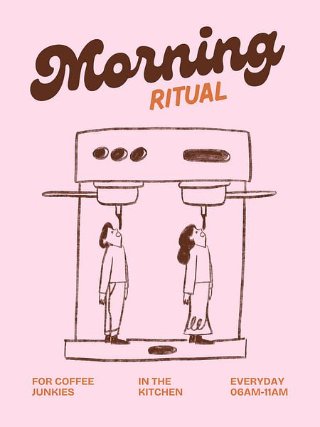 Rituel du matin - drôle de citation de café par Kim Karol / Ohkimiko