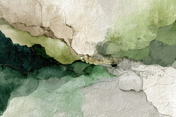 Couches terrestres vertes - Tableau apaisant vert