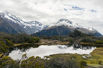 De bergen van Nieuw-Zeeland bij Te Anau van Linda Schouw