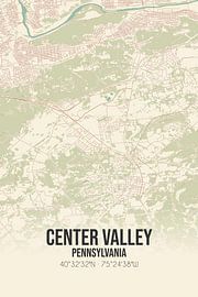Vintage map of Center Valley (Pennsylvania), USA. by Prints of Place