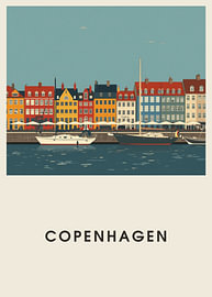 Kopenhagen – Reisposter uit het midden van de vorige eeuw van Albert Klee