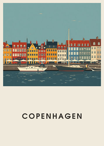 Copenhagen – Mid-Century Travel Poster