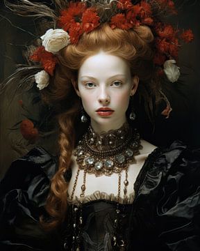 Portrait inspired by the old masters by Carla Van Iersel