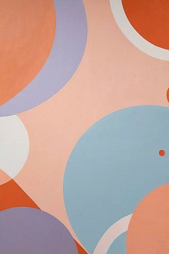 Geometrisch abstract ontwerp in zachte tinten