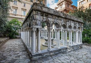 Ruines du monastère de Saint-André au centre de Gênes, Italie