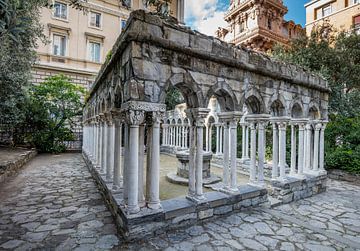 Ruine van St Andrew / Andreas klooster in centrum van Genua, Italie