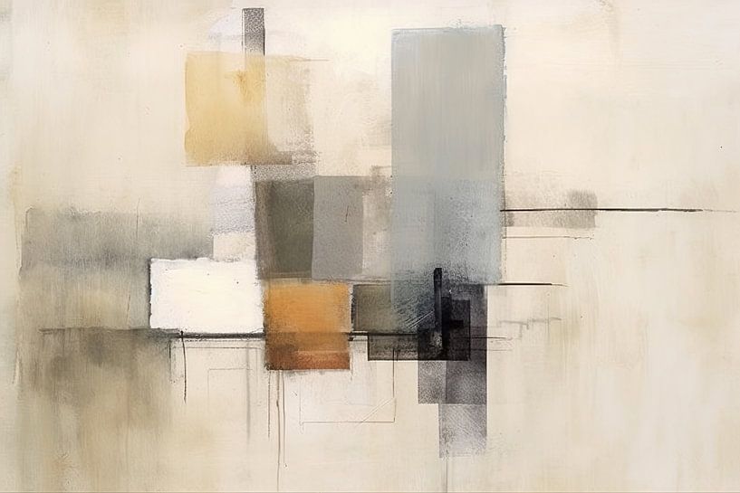 Geometrisch | Echoes of Muted Tones van ARTEO Schilderijen