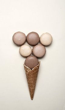 Une glace aux macarons