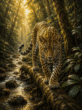 Le léopard de Java des hautes terres