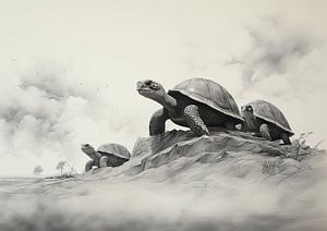 Schildkröte | Landschildkröten von ARTEO Gemälde