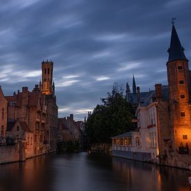 Bruges by night by Thijs van den Broek
