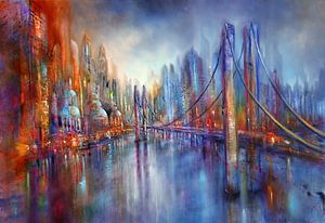 Unterwegs auf der Hängebrücke von Annette Schmucker