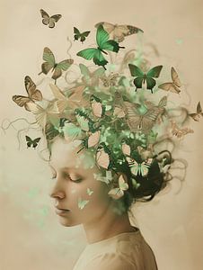 Schmetterling Frau