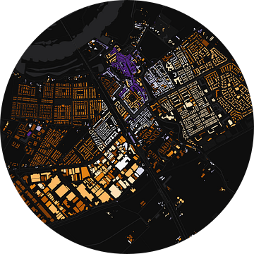 Kaart van Culemborg abstract van Maps Are Art