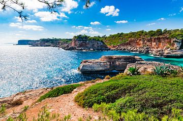 Spanje Mallorca, mooie kust van Cala S'Almunia van Alex Winter