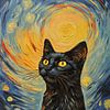De kat van Van Gogh van Richards Fine Art