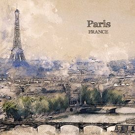 Paris sur Printed Artings