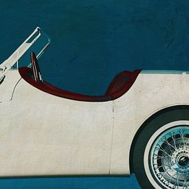 Jaguar XK - 120 1953 van Jan Keteleer (JanKé): Een reis voorbij het canvas