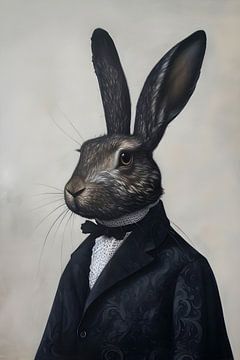 Portrait of a neat Rabbit by But First Framing