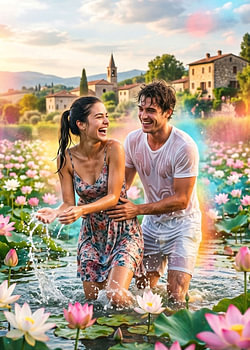 A Romantic Love in the Lotus Pond