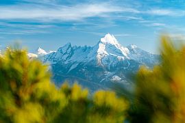 View of the snowy Watzmann by Leo Schindzielorz
