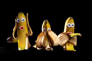 Höre, sehe und sage nichts Böses mit Bananen