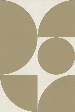 Abstracte geometrische vormen in neutrale kleuren van Abstract Minimalist Art