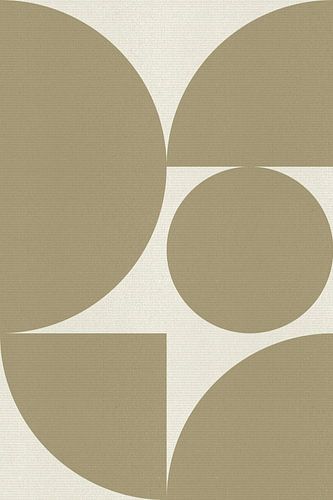 Abstracte geometrische vormen in neutrale kleuren