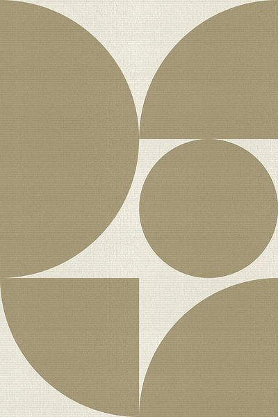Abstract Geometric Shapes in Neutral Colors by Abstract Minimalist Art