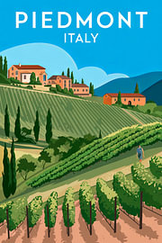 Piedmont, Italien von Poster Art Shop