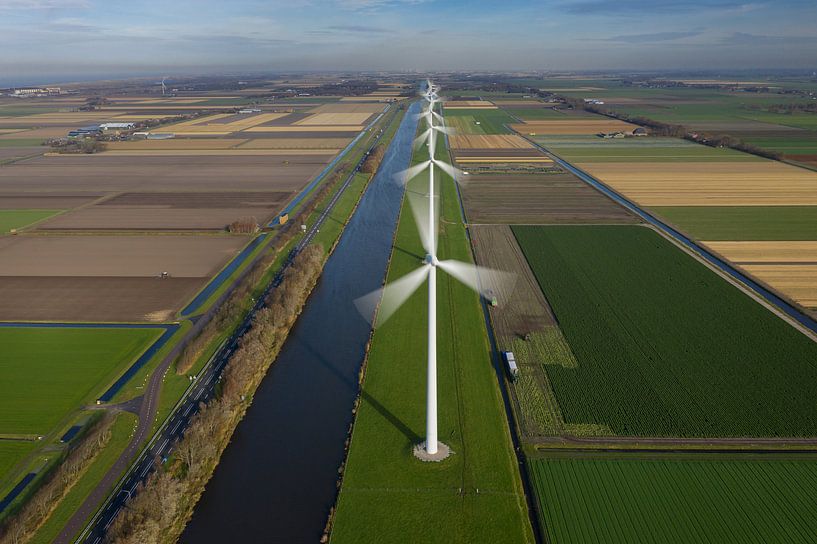 Moulins à vent modernes aux Pays-Bas par Menno Schaefer