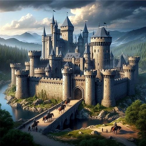 Kasteel met ridders  4