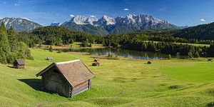 Lake Gerold in front of the Karwendel Mountains